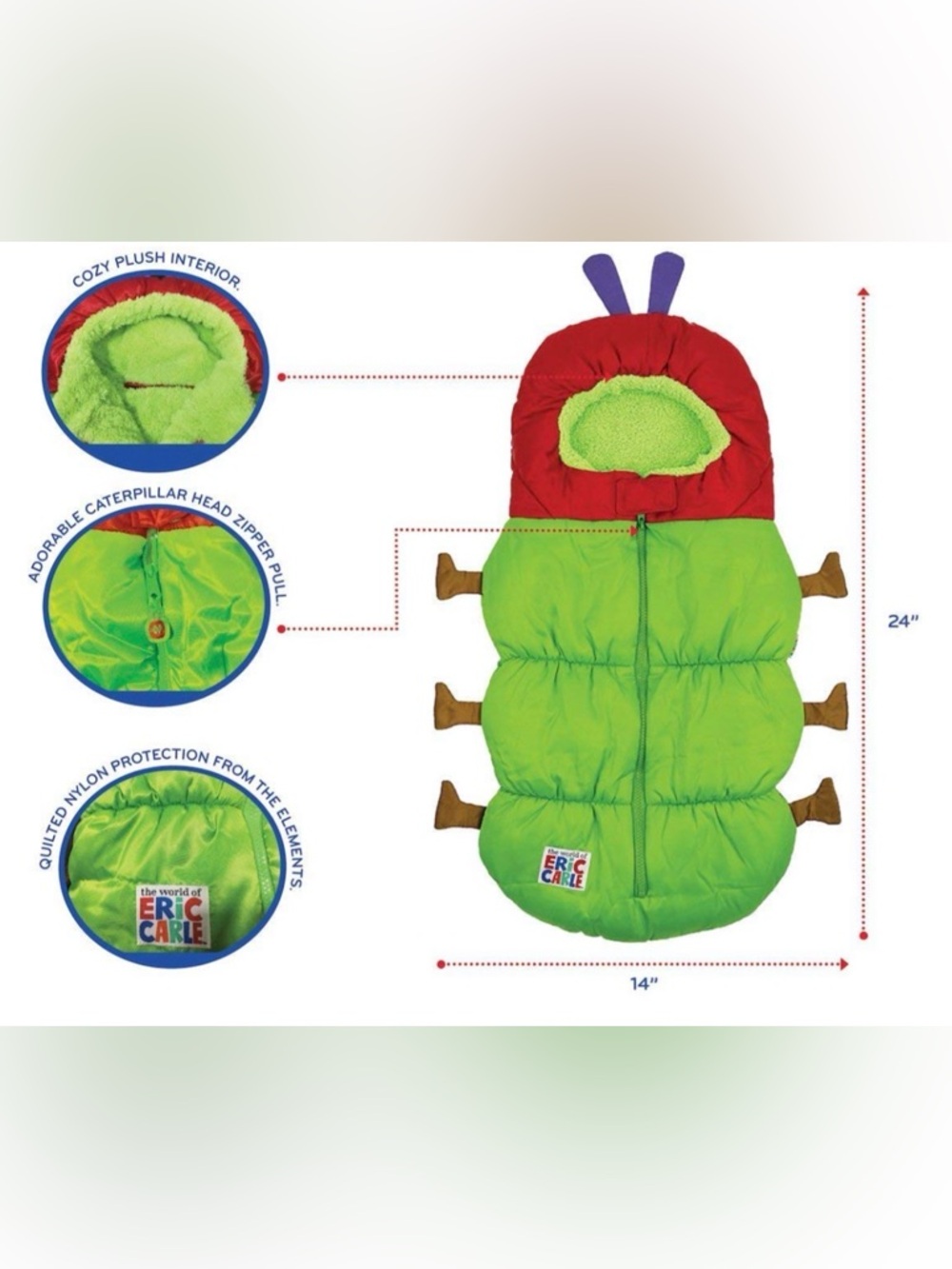 The Hungry Caterpillar by Eric Carle baby bunting